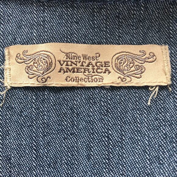 Nine West Vintage America Denim Embellished Button Front Jacket XL - Picture 11 of 12